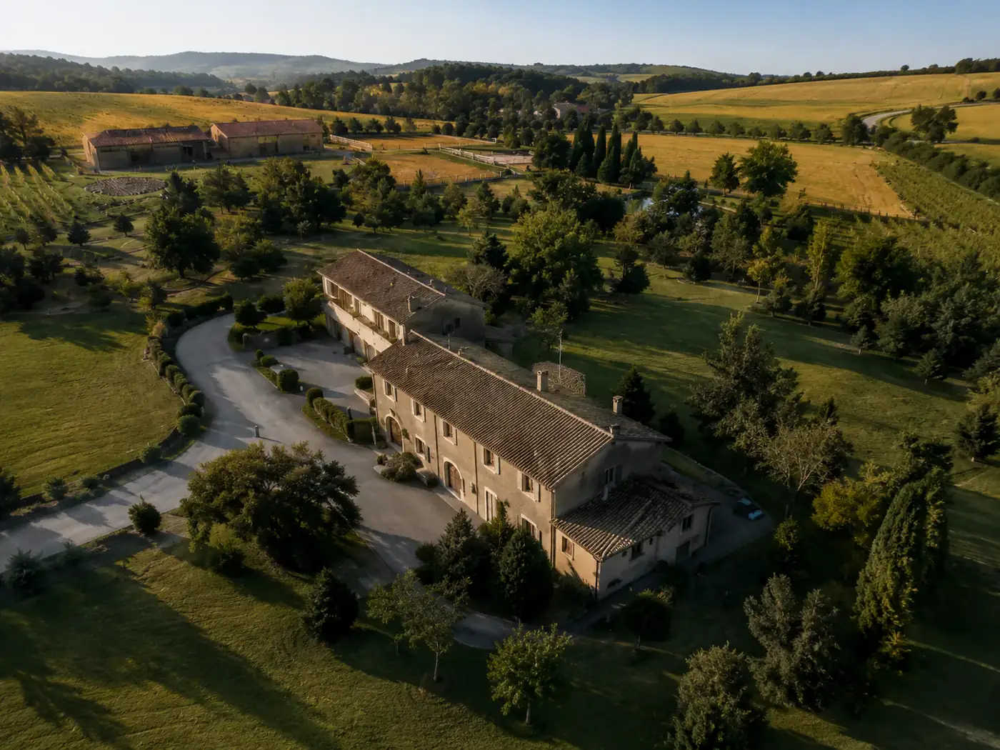 Il corpo residenziale visto da bassa quota
